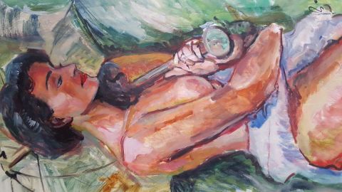 femme au parasol.